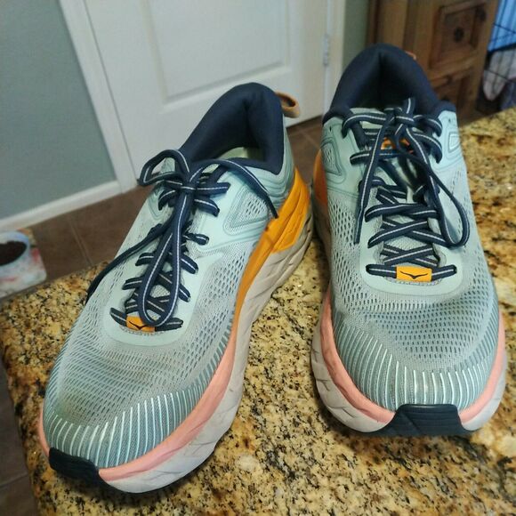 HOKA ONE ONE Bondi 7 Women's Cushioned Running Shoes Size 9.5 - Picture 2 of 12